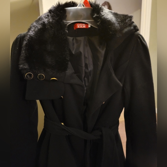 Asymmetrical Collar Peacoat - Picture 2 of 4